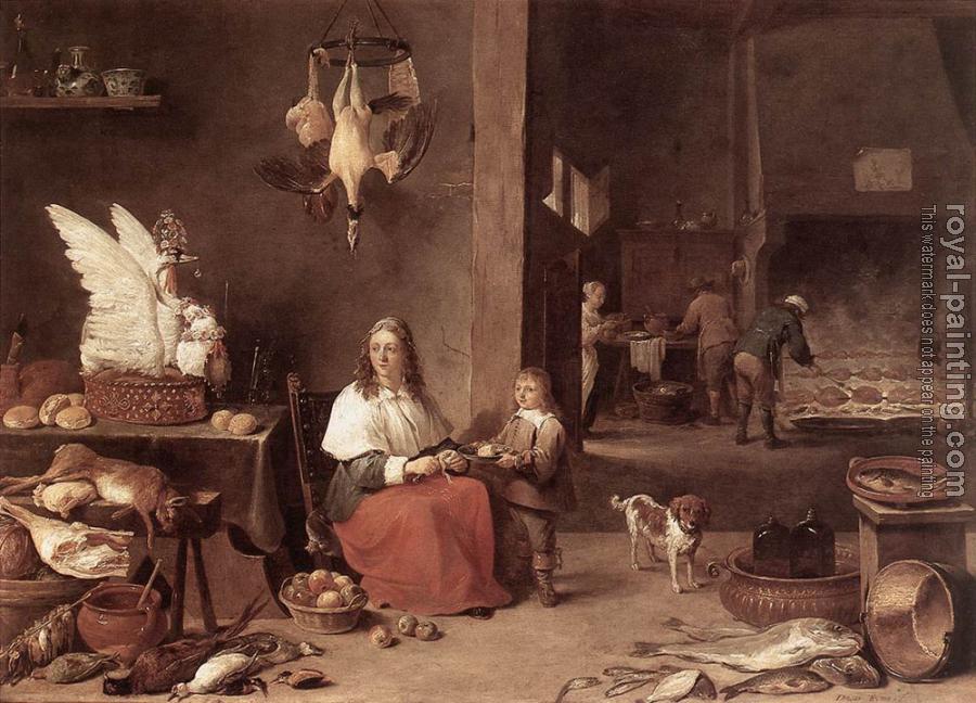 David Teniers The Younger : Kitchen Scene